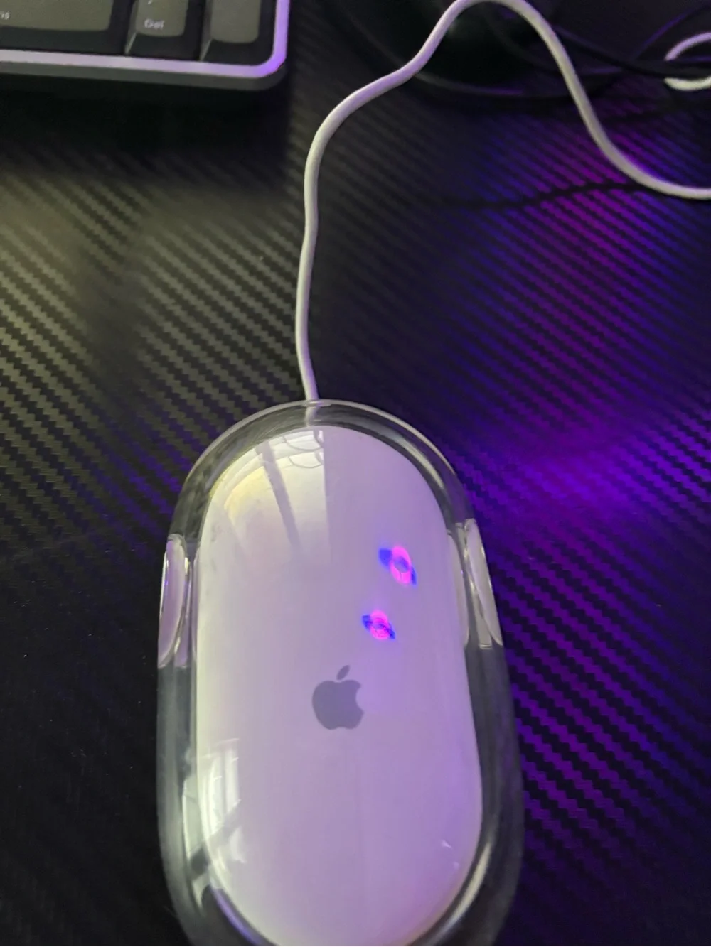 Apple White Wired USB Mouse Pair with Clear Protective Shells